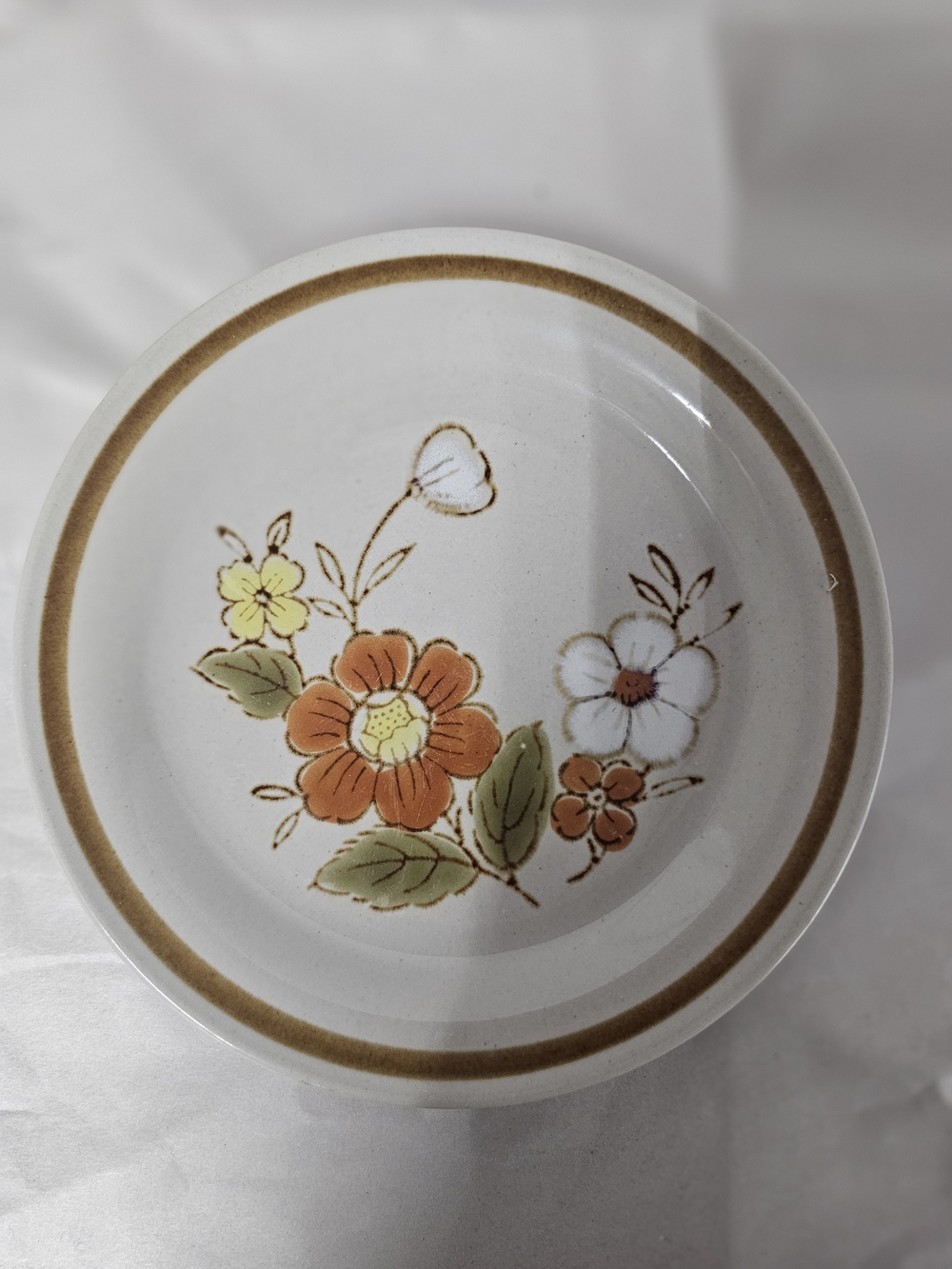 Vintage Mountain Wood Collection "Trellis Blossom" Stoneware Salad / Dessert